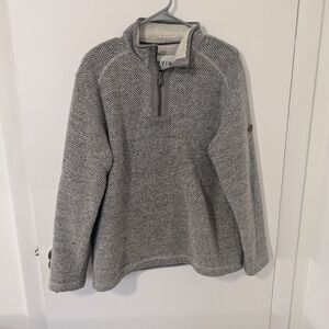 ORVIS Grey Pullover Fleece Sweater Size Medium